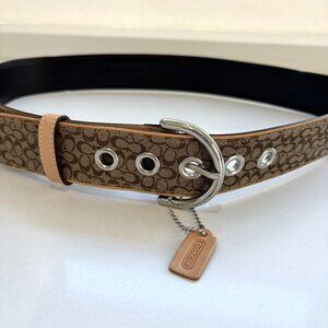 NEW Vintage Coach Mini Signature Soho Belt Khaki 3977 Size Medium NWT
